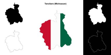 Tancitaro belediyesi (Michoacan) ana hat haritası seti