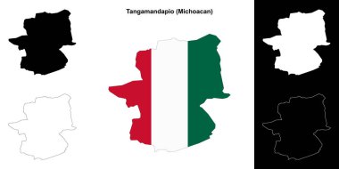 Tangamandapio belediyesi (Michoacan) ana hat haritası seti