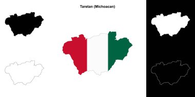 Taretan belediyesi (Michoacan) ana hat haritası seti