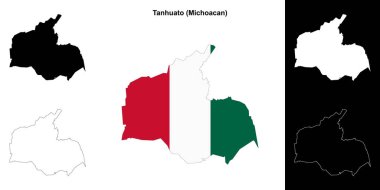 Tanhuato belediyesi (Michoacan) ana hat haritası seti