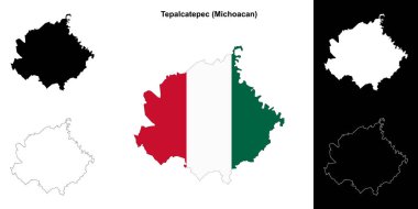 Tepalcatepec belediyesi (Michoacan) ana hat haritası seti