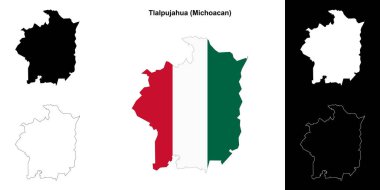Tlalpujahua belediyesi (Michoacan) ana hat haritası seti