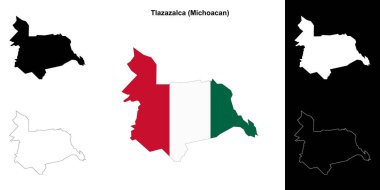 Tlazazalca belediyesi (Michoacan) ana hat haritası seti