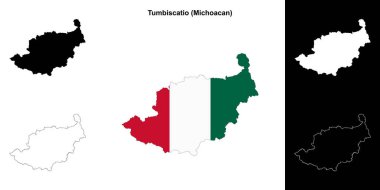 Tumbiscatio belediyesi (Michoacan) ana hat haritası seti