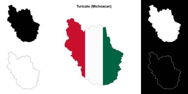 Turicato belediyesi (Michoacan) ana hat haritası seti
