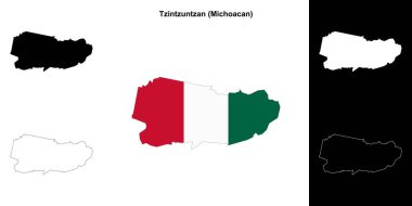 Tzintzuntzan Belediyesi (Michoacan) ana hat haritası seti