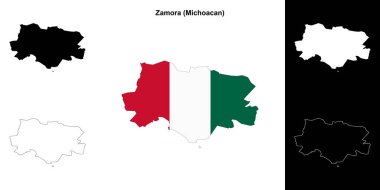 Zamora belediyesi (Michoacan) ana hat haritası seti