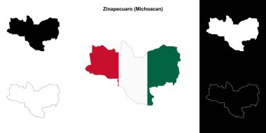 Zinapecuaro belediyesi (Michoacan) ana hat haritası seti