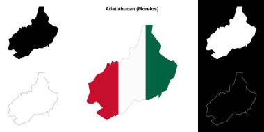 Atlatlahucan belediyesi (Morelos) ana hat haritası seti