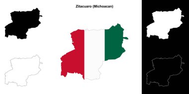 Zitacuaro belediyesi (Michoacan) ana hat haritası seti