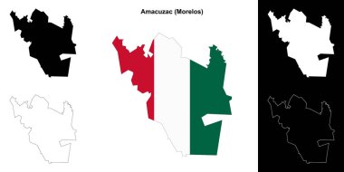Hedeuzac belediyesi (Morelos) ana hat haritası seti