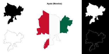 Ayala belediyesi (Morelos) ana hat haritası seti