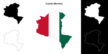 Cuautla belediyesi (Morelos) ana hat haritası seti