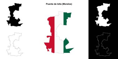 Puente de Ixtla belediyesi (Morelos) ana hat haritası seti