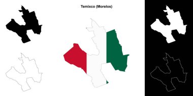 Temixco belediyesi (Morelos) ana hat haritası seti