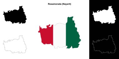 Rosamorada belediyesi (Nayarit) ana hat haritası seti