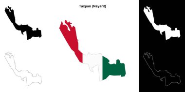 Tuxpan Belediyesi (Nayarit) ana hat haritası seti