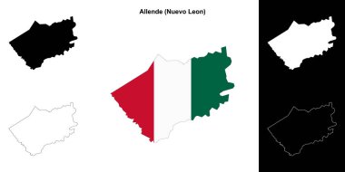 Allende Belediyesi (Nuevo Leon) ana hat haritası seti