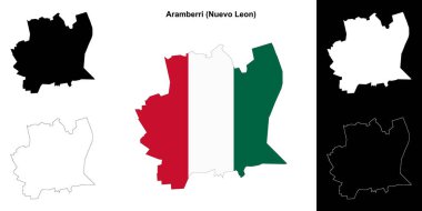 Aramberri belediyesi (Nuevo Leon) ana hat haritası seti