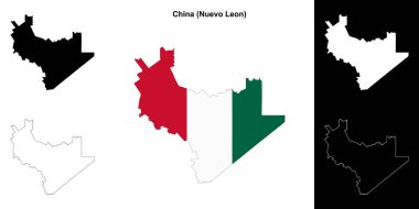 Çin Belediyesi (Nuevo Leon) ana hat haritası seti