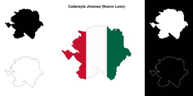 Cadereyta Jimenez belediyesi (Nuevo Leon) ana hat haritası seti