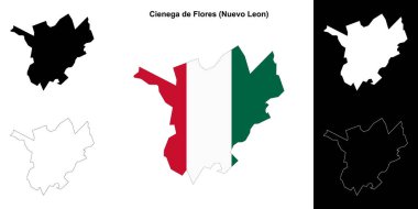 Cienega de Flores belediyesi (Nuevo Leon) ana hat haritası seti