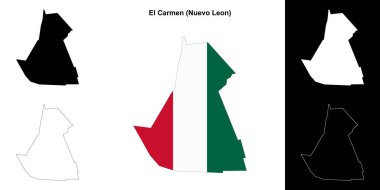 El Carmen Belediyesi (Nuevo Leon) ana hat haritası seti