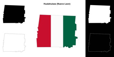 Hualahuises belediyesi (Nuevo Leon) ana hat haritası seti