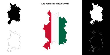 Los Ramones belediyesi (Nuevo Leon) ana hat haritası seti