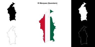 El Marques belediyesi (Queretaro) ana hat haritası seti