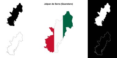 Jalpan de Serra belediyesi (Queretaro) ana hat haritası seti