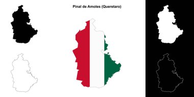 Pinal de Amoles belediyesi (Queretaro) ana hat haritası seti