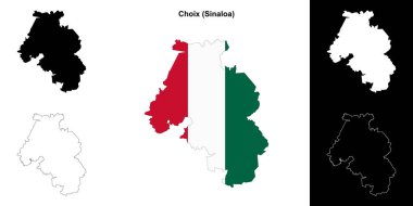 Choix belediyesi (Sinaloa) ana hat haritası seti