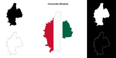 Concordia belediyesi (Sinaloa) ana hat haritası seti