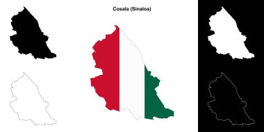 Cosala belediyesi (Sinaloa) ana hat haritası seti
