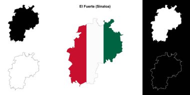 El Fuerte belediyesi (Sinaloa) ana hat haritası seti