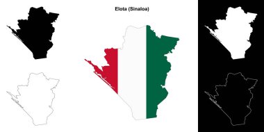 Elota belediyesi (Sinaloa) ana hat haritası seti