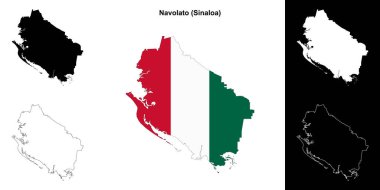 Navolato belediyesi (Sinaloa) ana hat haritası seti