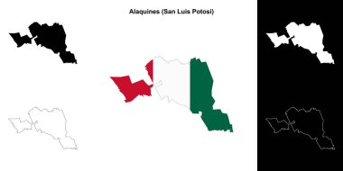 Alaquines belediyesi (San Luis Potosi) ana hat haritası seti