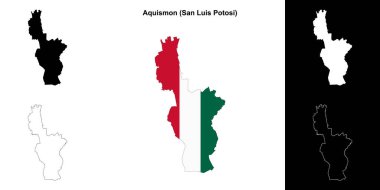 Aquismon belediyesi (San Luis Potosi) ana hat haritası seti