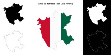 Axtla de Terrazas belediyesi (San Luis Potosi) ana hat haritası seti
