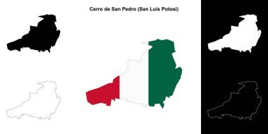 Cerro de San Pedro belediyesi (San Luis Potosi) ana hat haritası seti