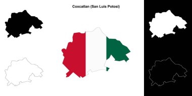 Coxcatlan Belediyesi (San Luis Potosi) ana hat haritası