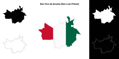 San Ciro de Acosta belediyesi (San Luis Potosi) ana hat haritası