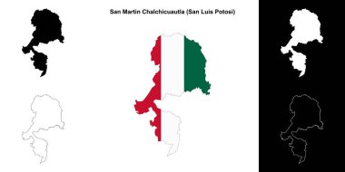 San Martin Chalchicuautla Belediyesi (San Luis Potosi) ana hat haritası