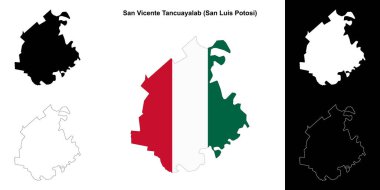 San Vicente Tancuayalab Belediyesi (San Luis Potosi) ana hat haritası