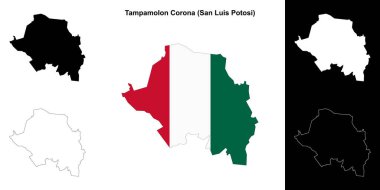 Tampamolon Corona Belediyesi (San Luis Potosi) ana hat haritası