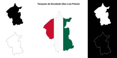 Tanquian de Escobedo belediyesi (San Luis Potosi) ana hat haritası