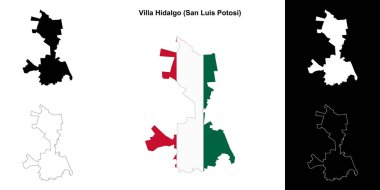 Villa Hidalgo belediyesi (San Luis Potosi) ana hat haritası seti