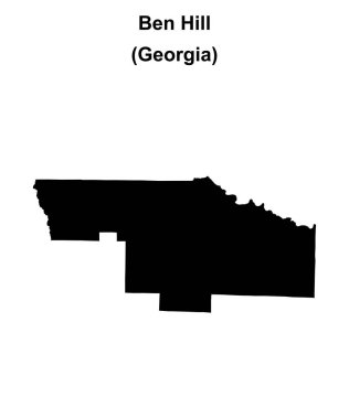 Ben Hill County (Gürcistan) boş ana hat haritası